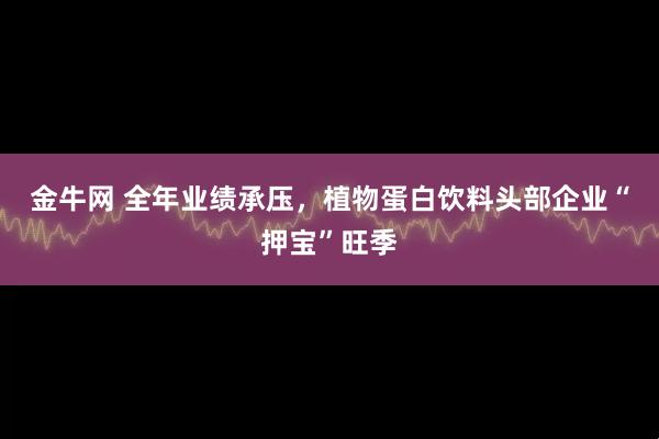 金牛网 全年业绩承压，植物蛋白饮料头部企业“押宝”旺季